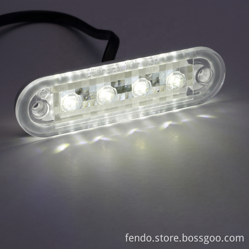 4LED Amber Clearance Light - LED Side Marker Lights for Trucks and Trailers (0.4W)